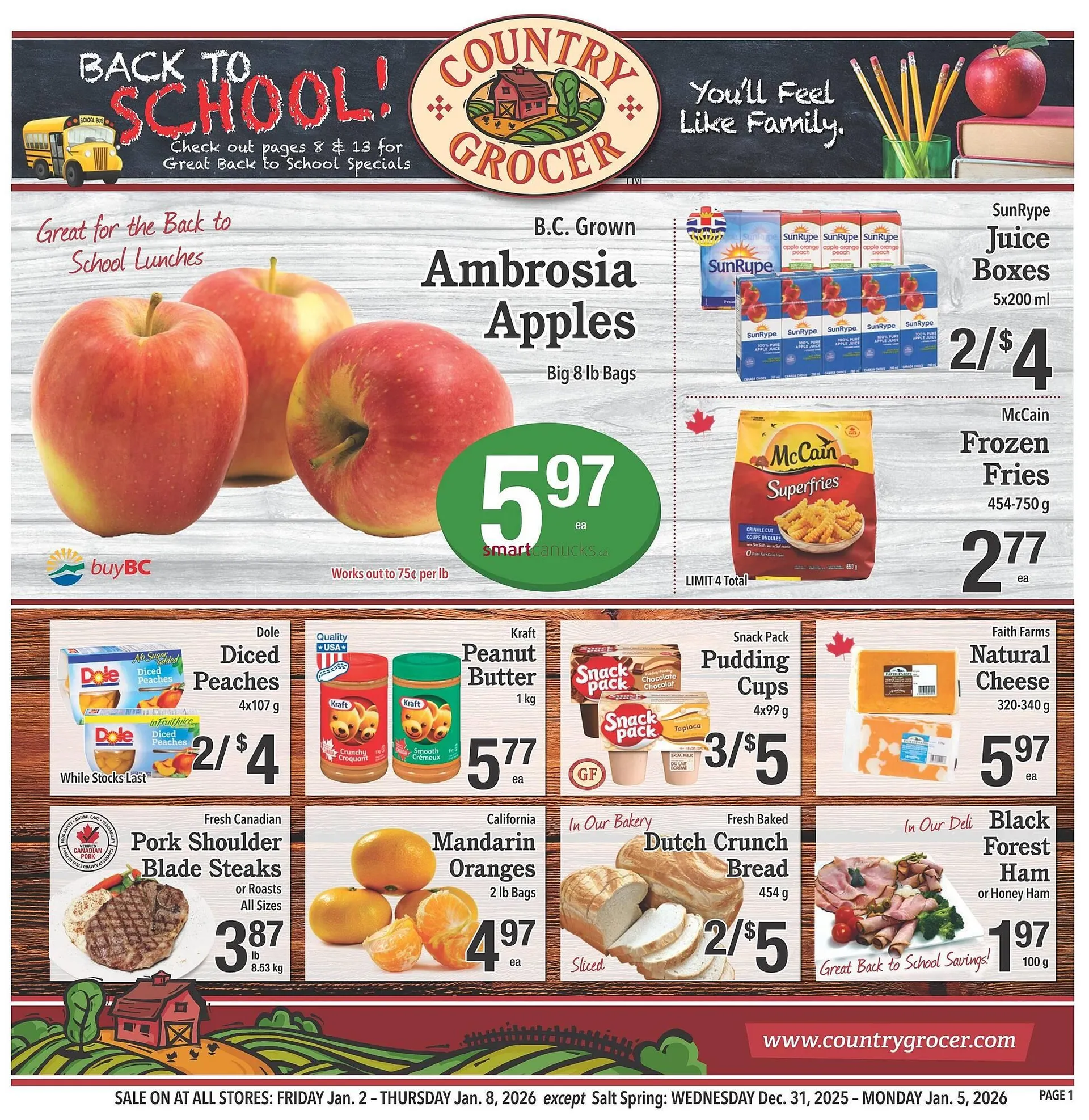 Country Grocer flyer from January 2 to January 8 2026 - flyer page 1