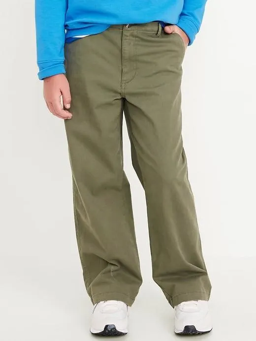 Baggy Straight Leg Chino Pants for Boys