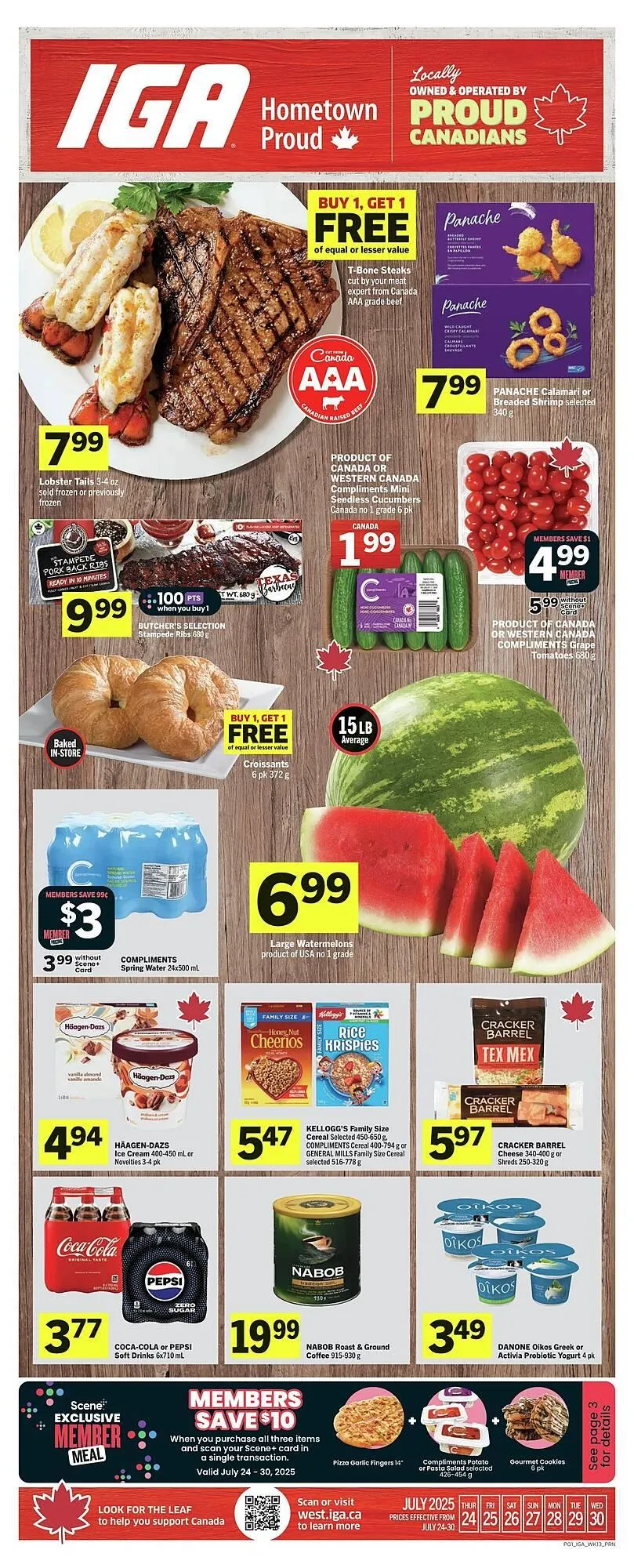 IGA flyer from July 25 to August 1 2025 - flyer page 1