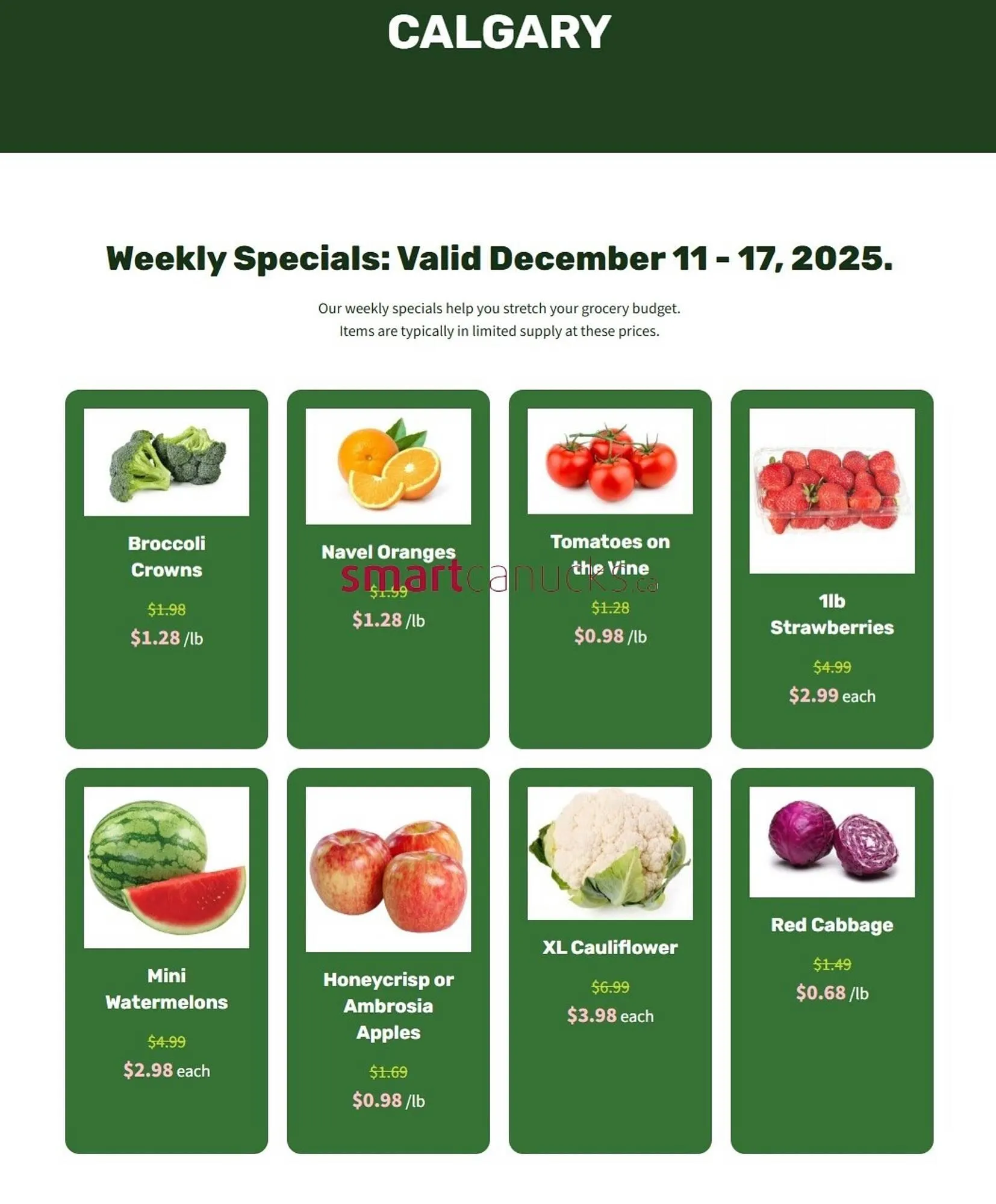 H&W Produce flyer from December 11 to December 17 2025 - flyer page 1