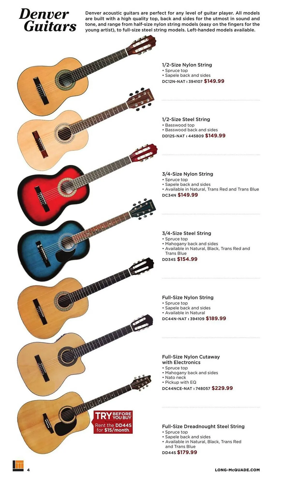 Long & McQuade flyer from November 5 to July 31 2026 - flyer page 4