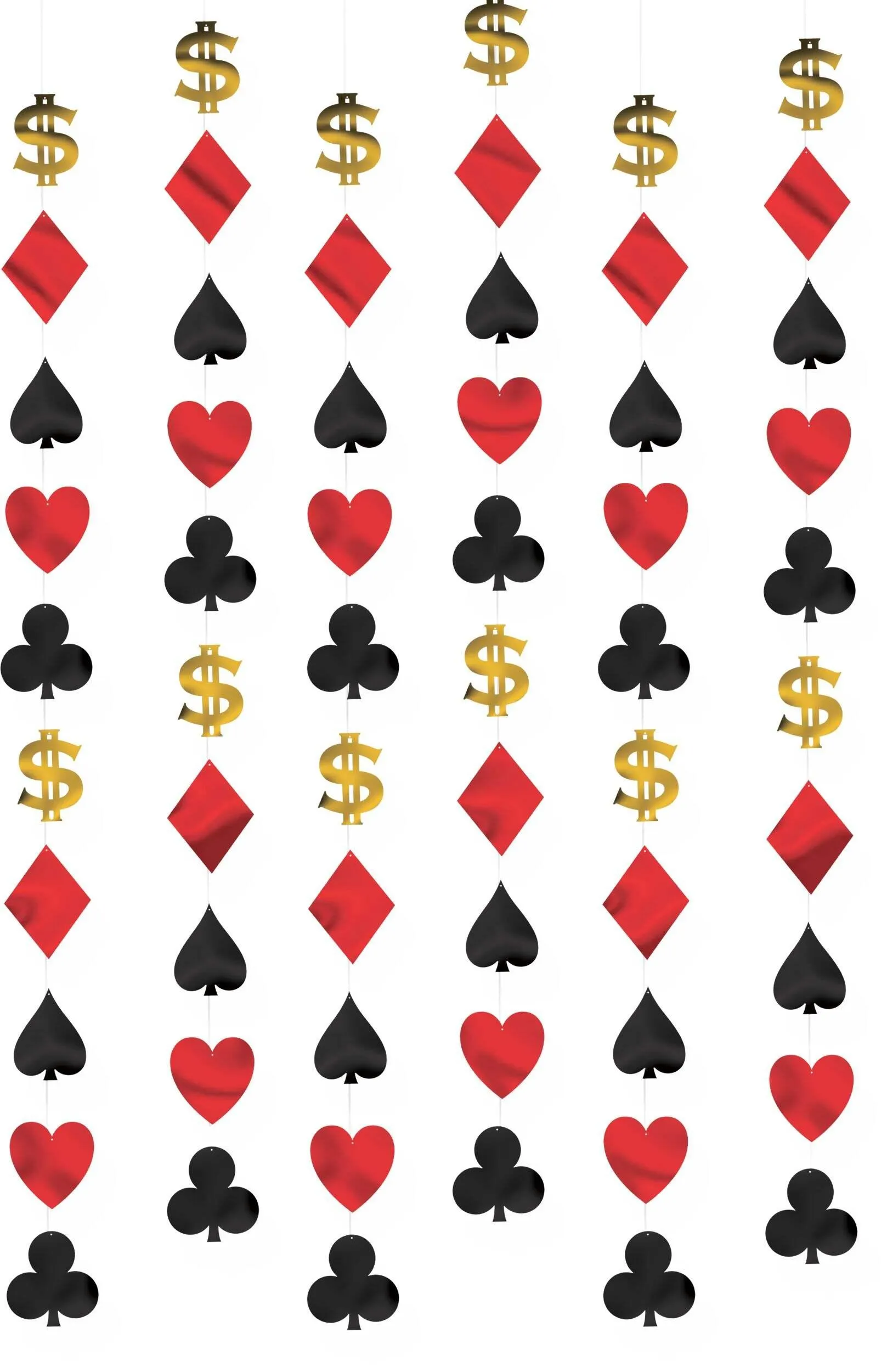 Casino String Decorations, 6-pc