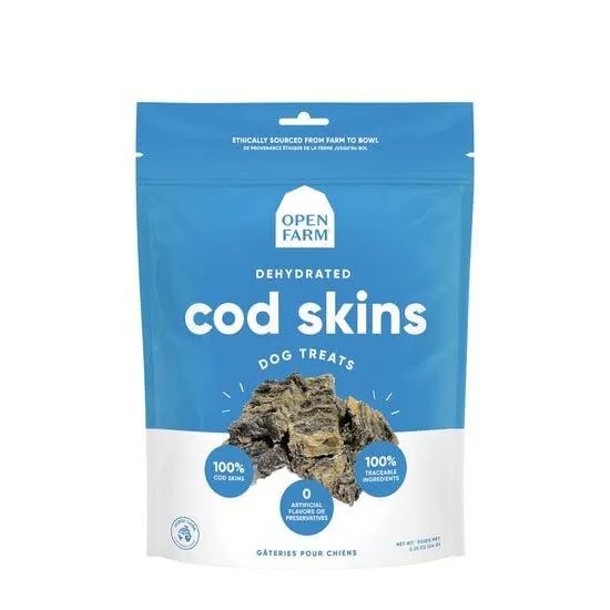 Dehydrated Cod Skins Dog Treats, 2.25 oz