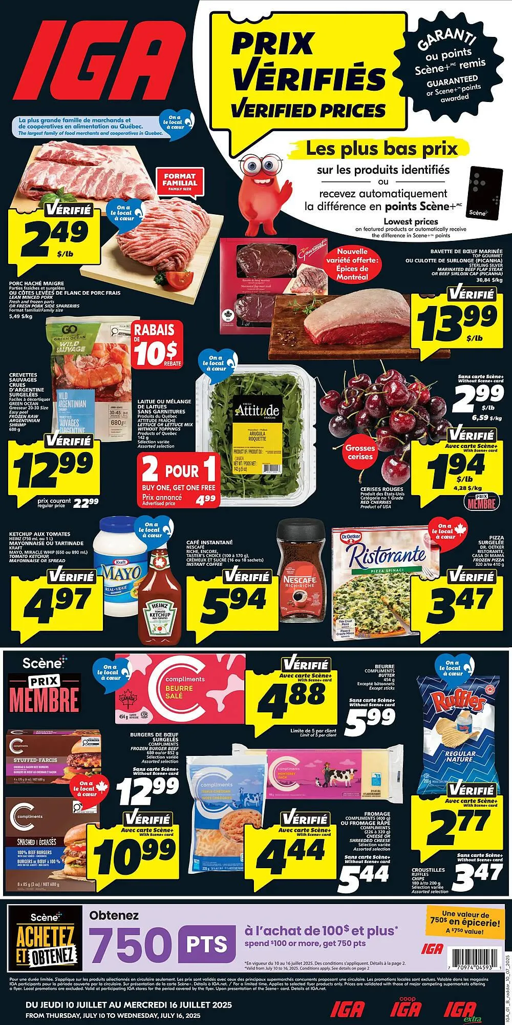 IGA flyer from July 10 to July 16 2025 - flyer page 1