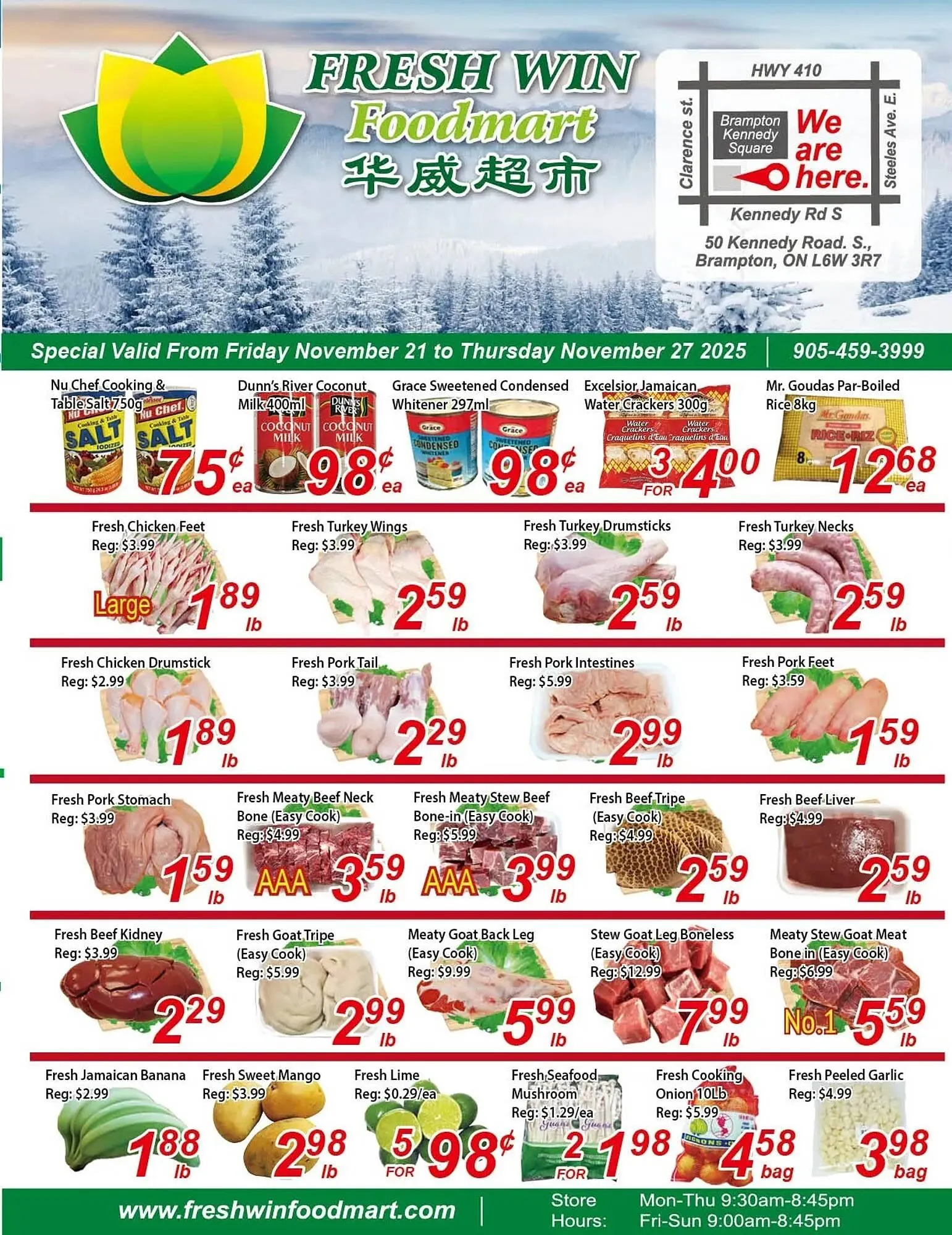 Fresh Win Foodmart flyer from November 21 to November 27 2025 - flyer page 1