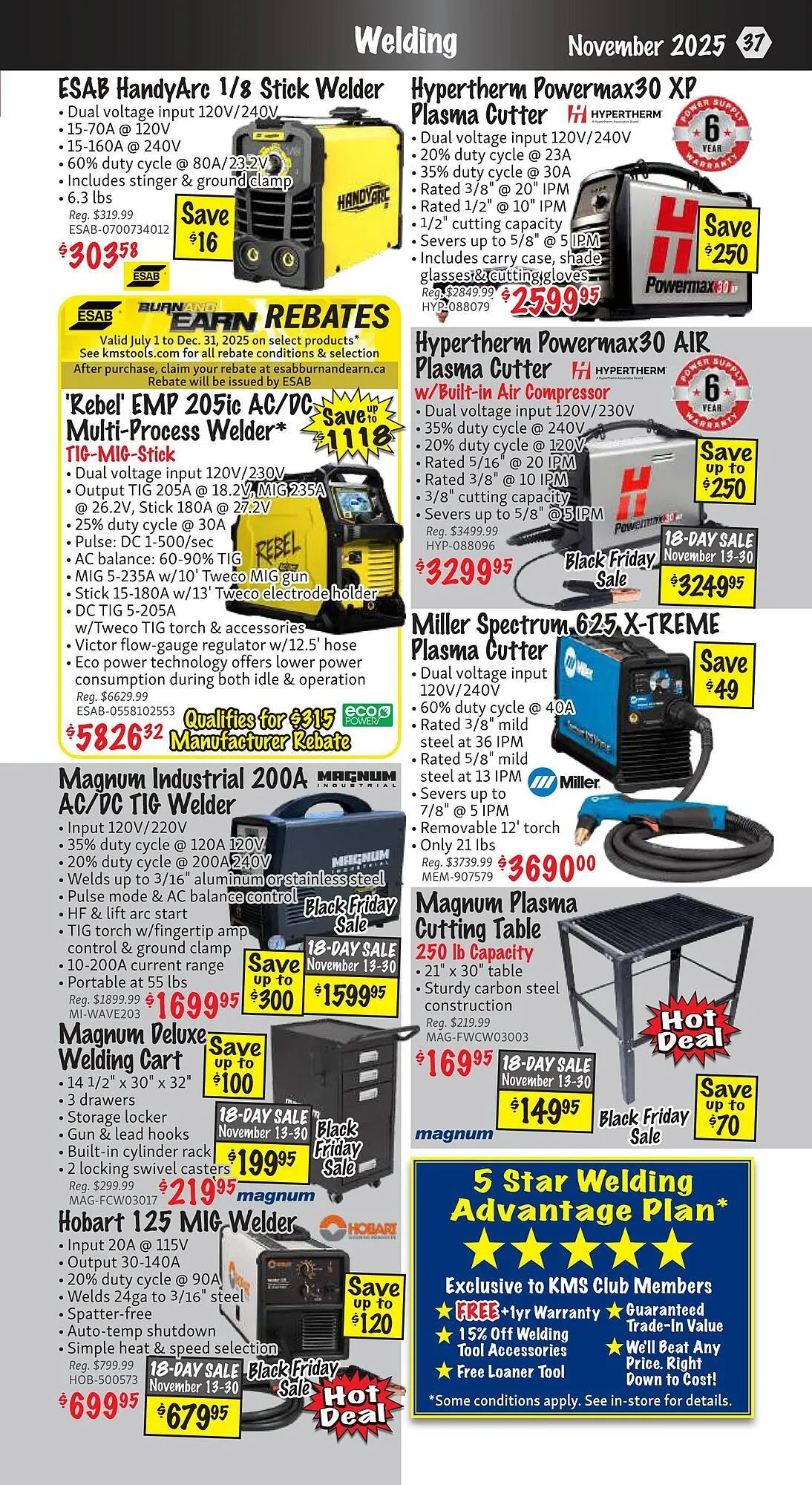 KMS Tools flyer from November 1 to November 30 2025 - flyer page 37
