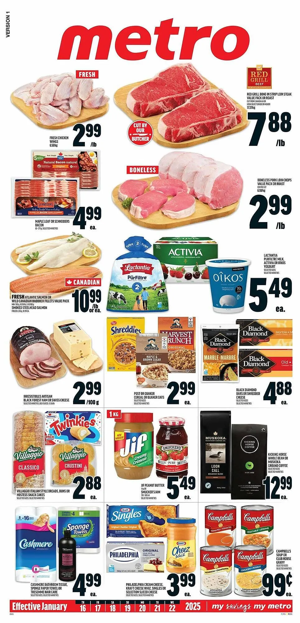 Metro flyer from January 16 to January 23 2025 - flyer page 1