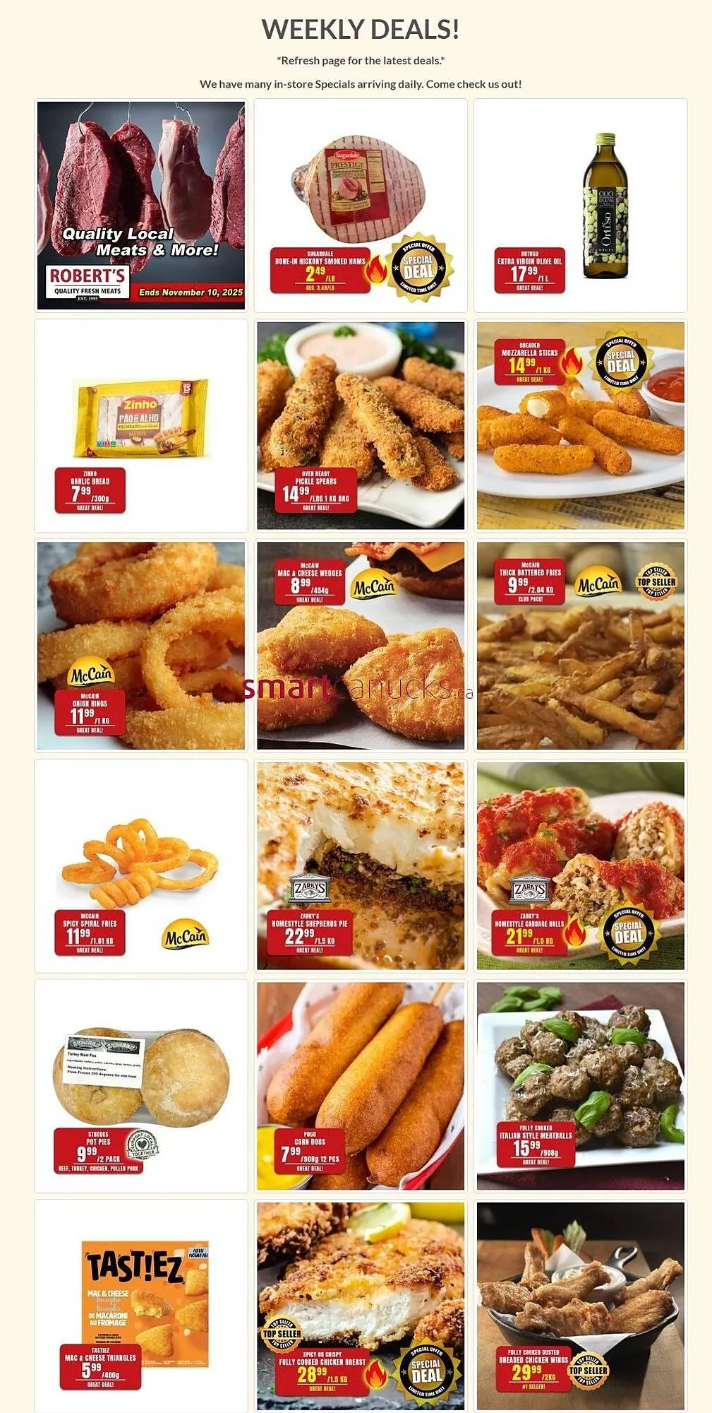Roberts Fresh and Boxed Meats flyer from November 3 to November 12 2025 - flyer page 1