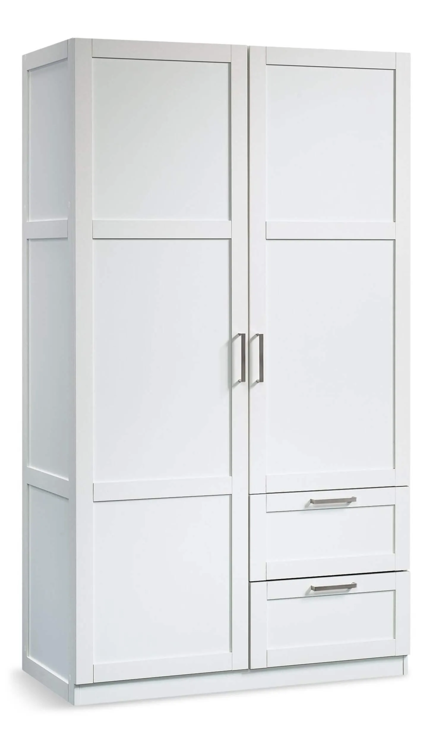 Sauder 2 Door 2 Drawer Wardrobe, White