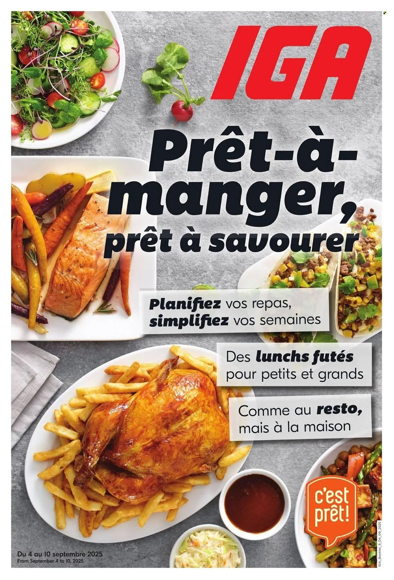 IGA flyer from September 4 to September 10 2025 - flyer page 1