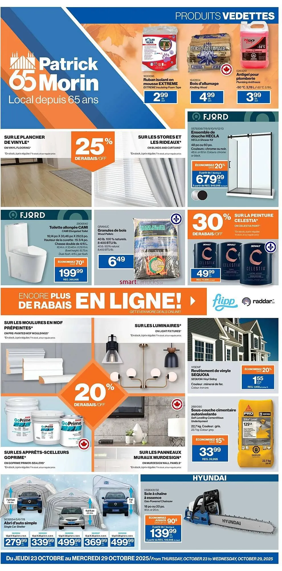 Patrick Morin flyer from October 23 to October 29 2025 - flyer page 1
