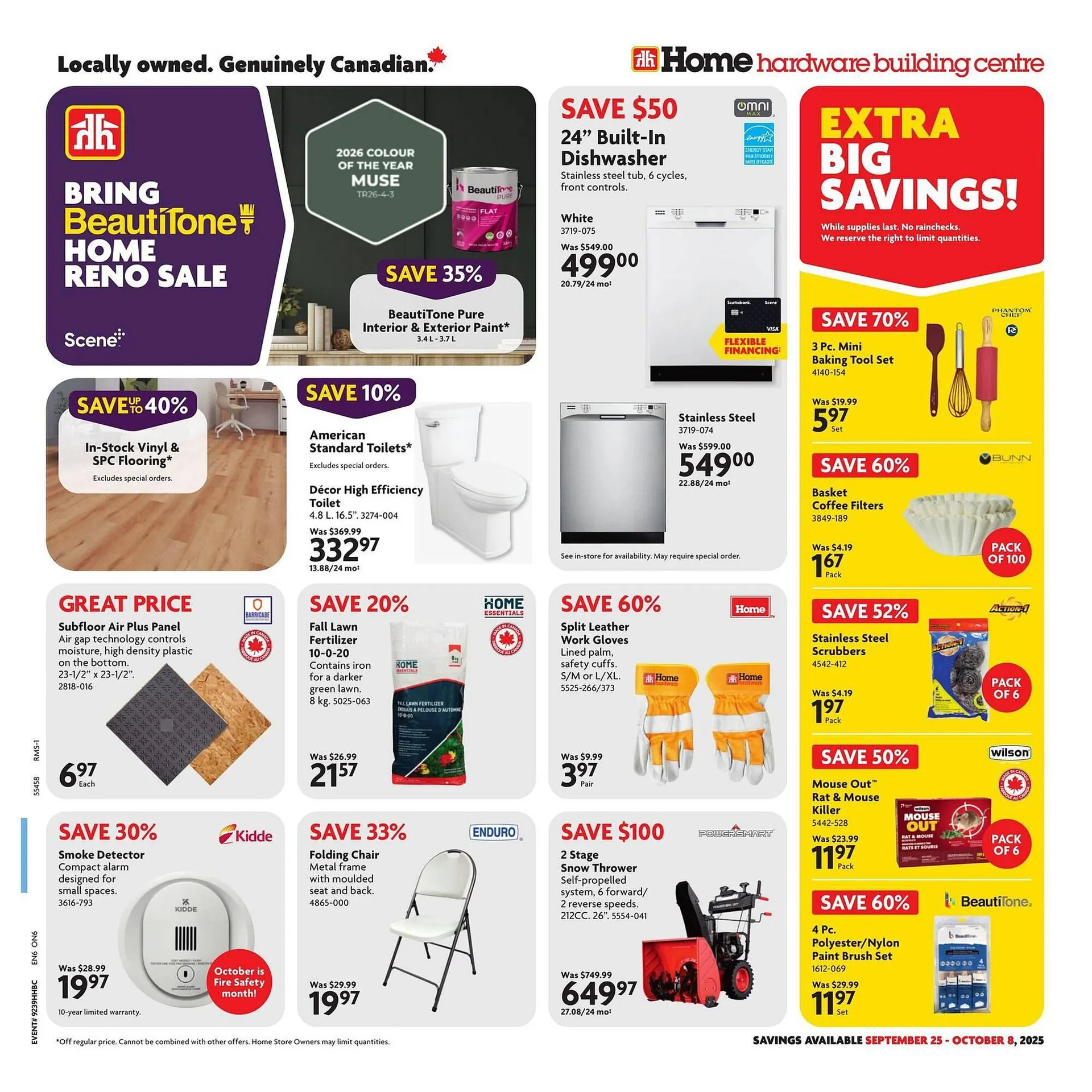 Home Hardware flyer from September 25 to October 1 2025 - flyer page 1