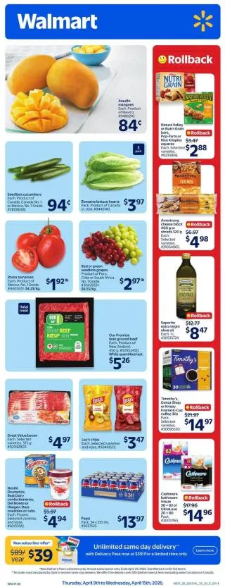 Walmart Flyer from April 9 to April 15 2026 - flyer page 1