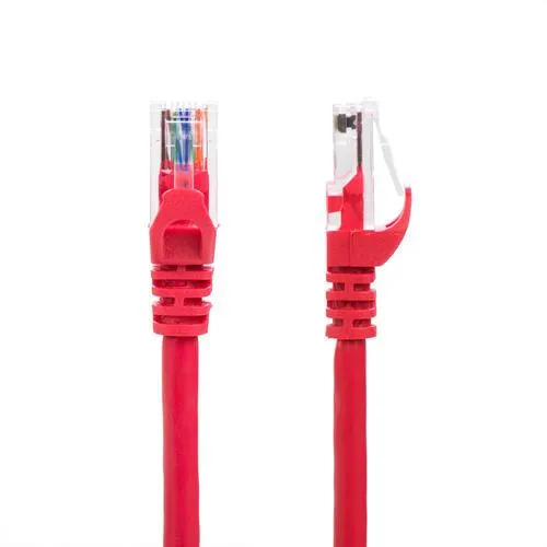 Cat6 24AWG Snagless UTP PVC Ethernet Network Patch Cable, Red - PrimeCables®