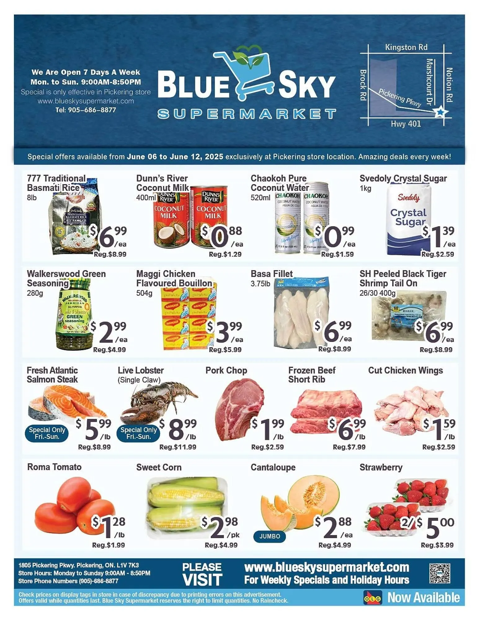 Blue Sky Supermarket flyer from June 6 to June 12 2025 - flyer page 1