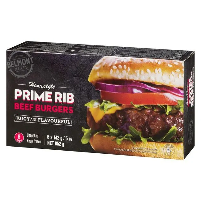 Belmont Meats - Prime Rib Beef Burgers