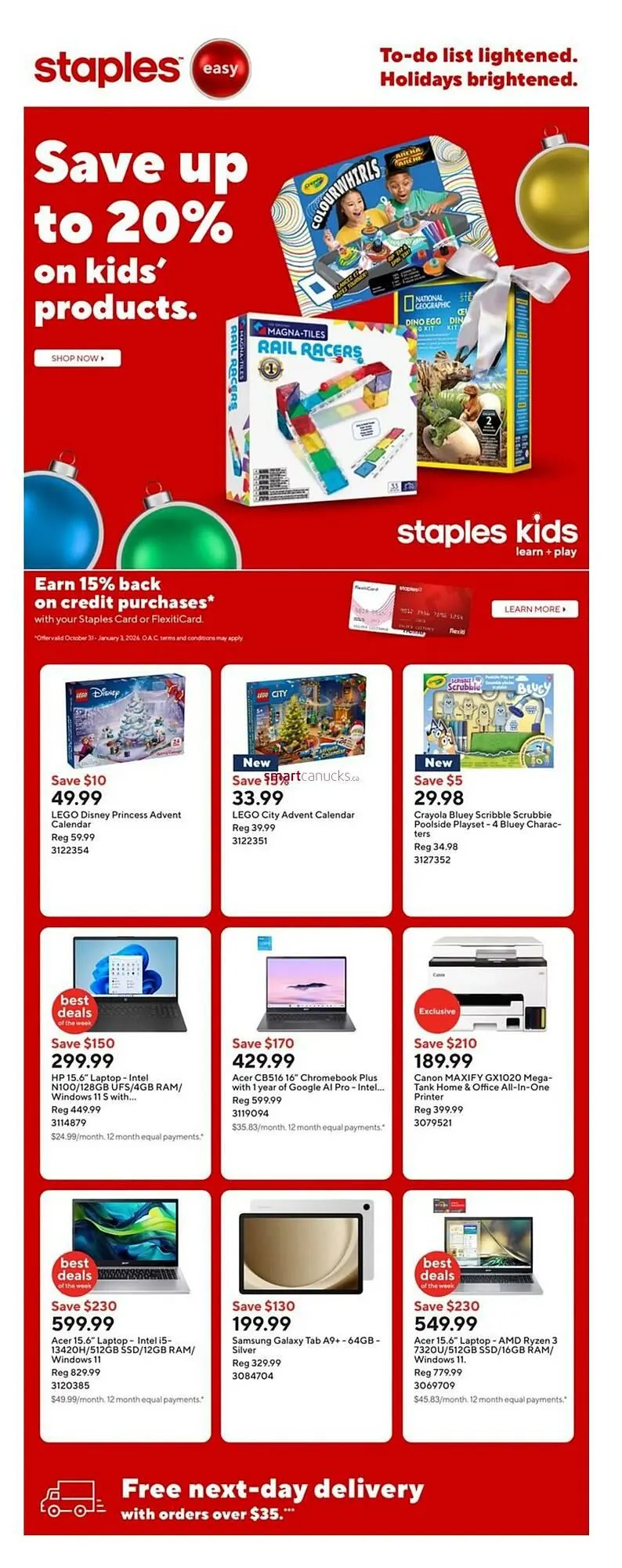 Staples flyer from November 7 to November 13 2025 - flyer page 1