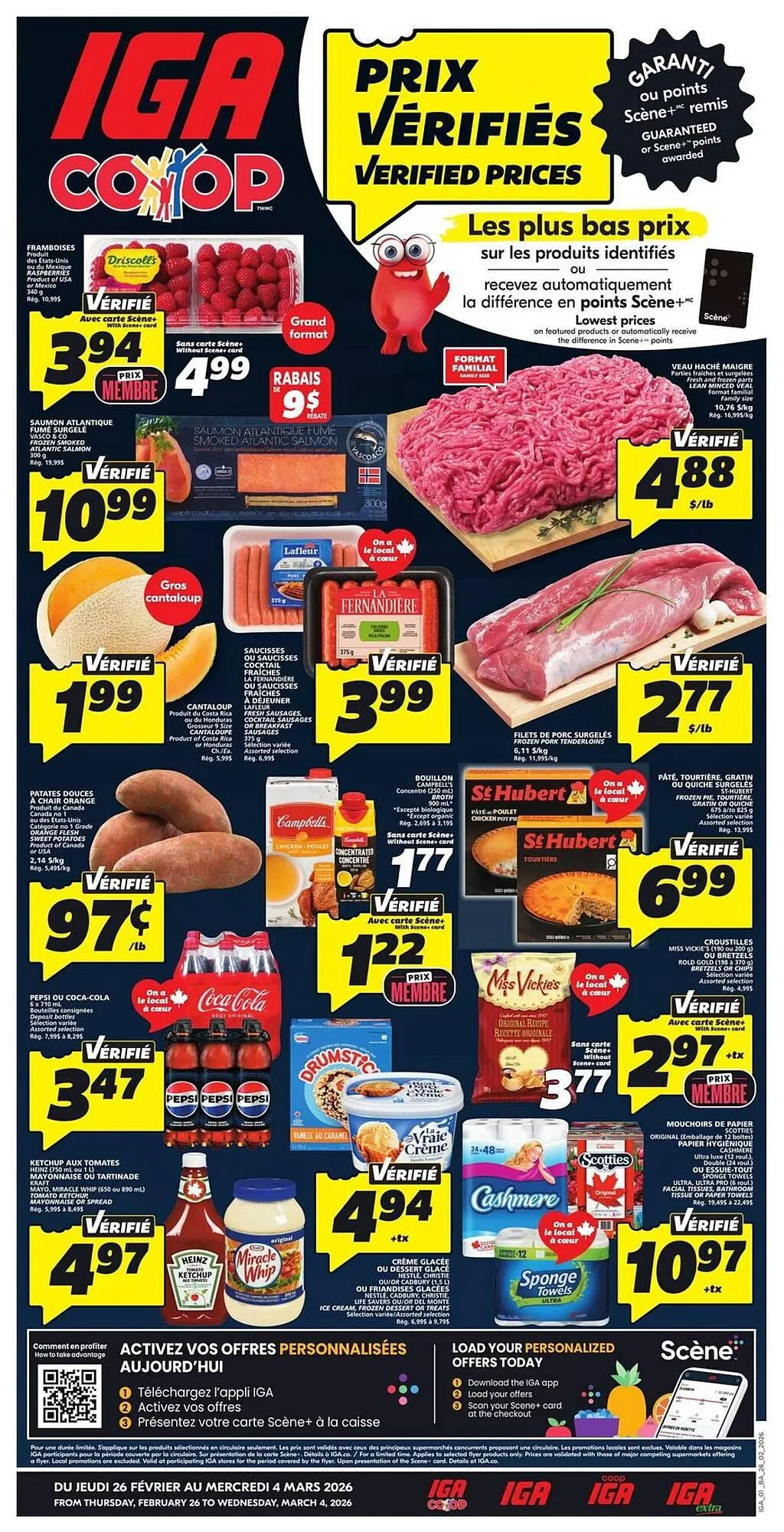 IGA flyer from February 26 to March 4 2026 - flyer page 1