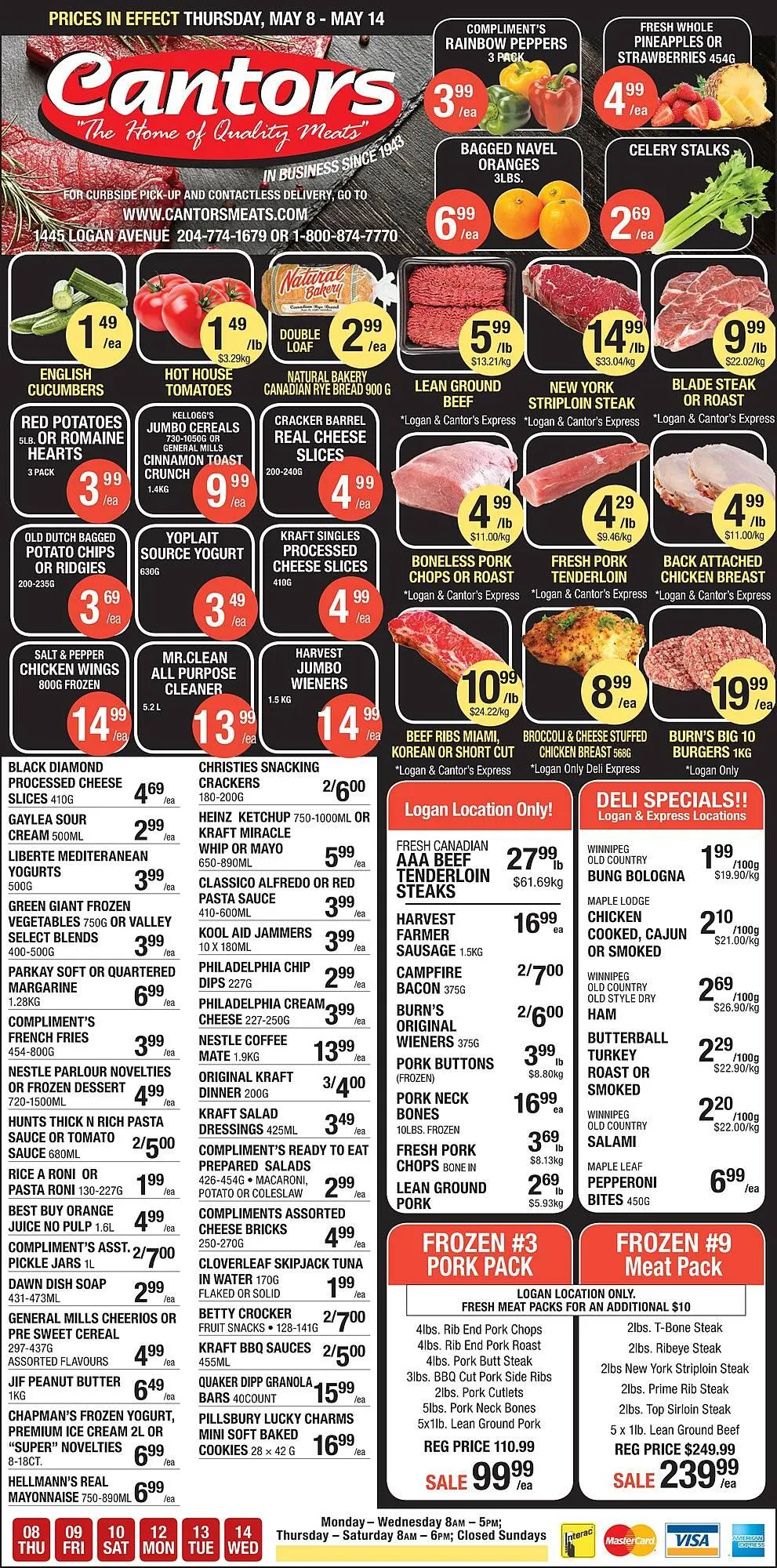Cantors Meats flyer - 1