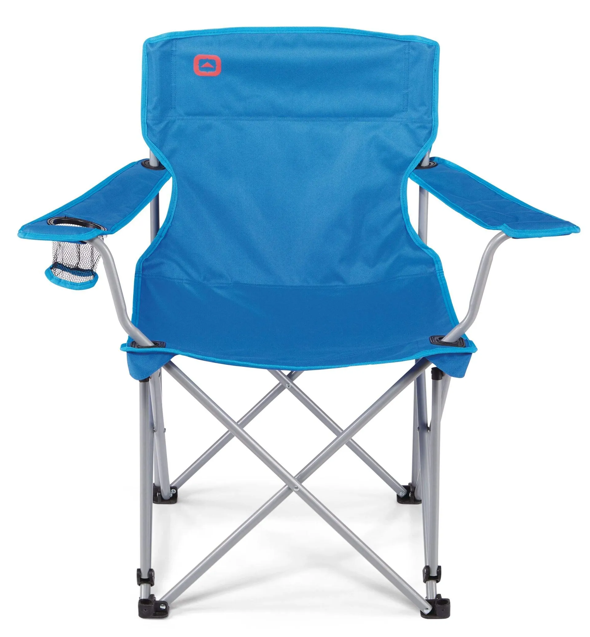 Outbound Premium Oversized Portable Folding Camping Quad Chair with Cup Holder, Blue