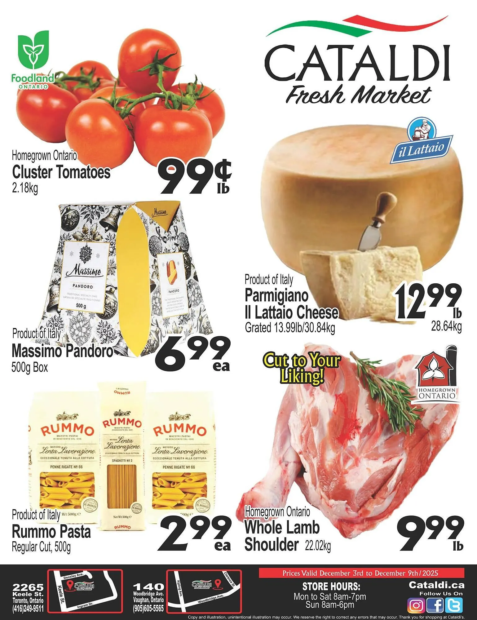 Cataldi Fresh Market flyer from December 3 to December 9 2025 - flyer page 1