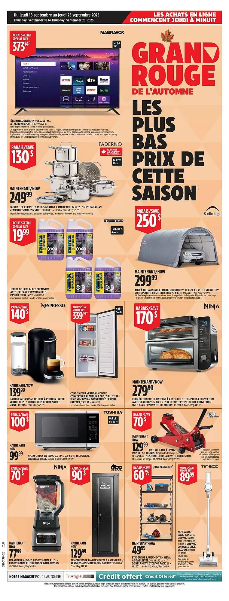 Canadian Tire flyer from September 18 to September 25 2025 - flyer page 1
