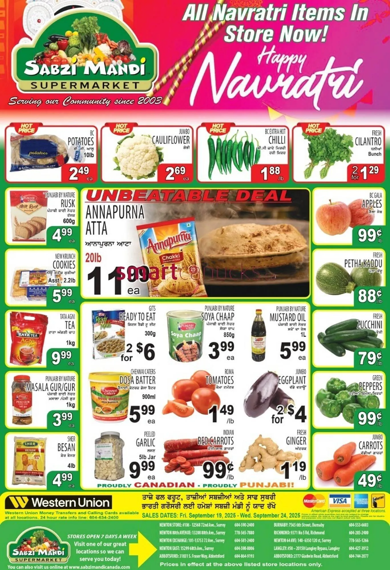 Sabzi Mandi Supermarket flyer from September 19 to September 25 2025 - flyer page 1