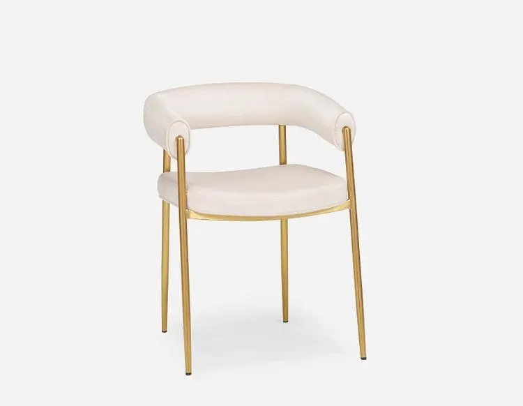 velvet chair, gold plated frame