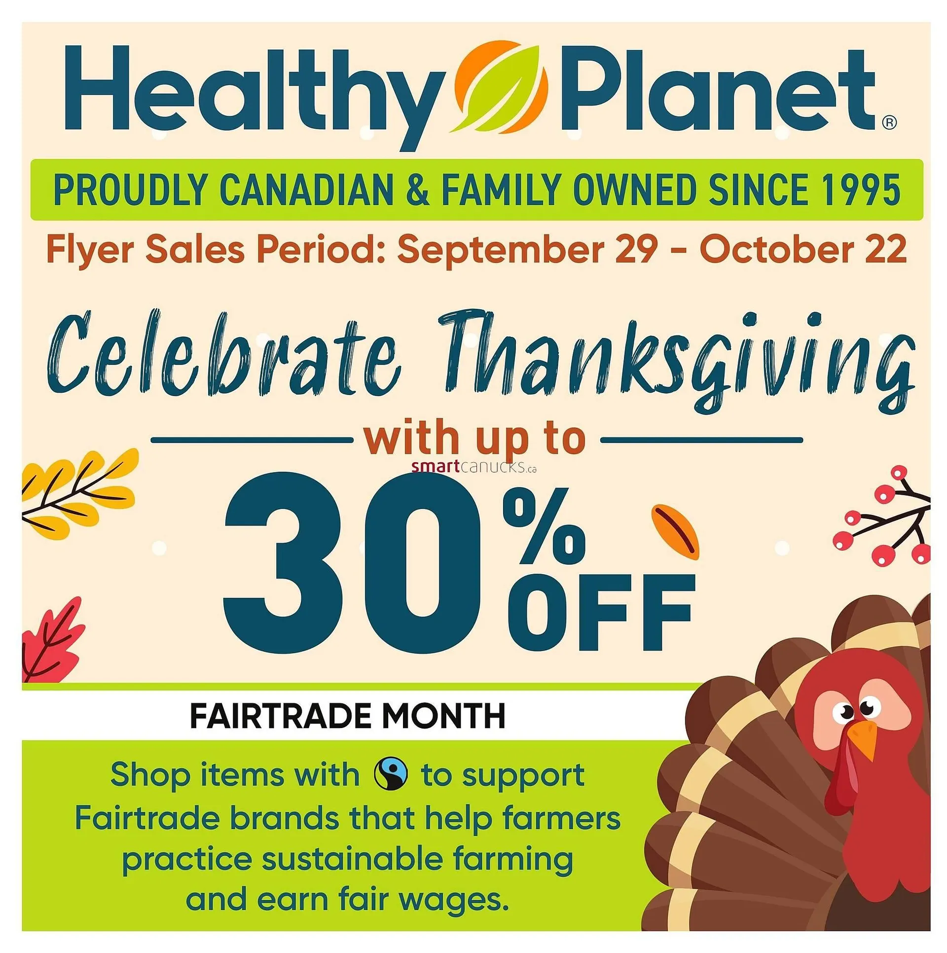 Healthy Planet flyer from September 29 to October 22 2025 - flyer page 1