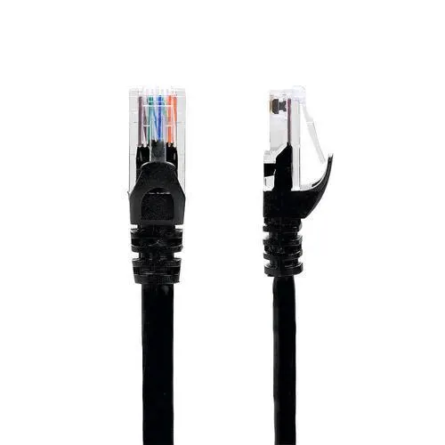 Cat6 24AWG Snagless UTP PVC Ethernet Network Patch Cable, Black - PrimeCables®