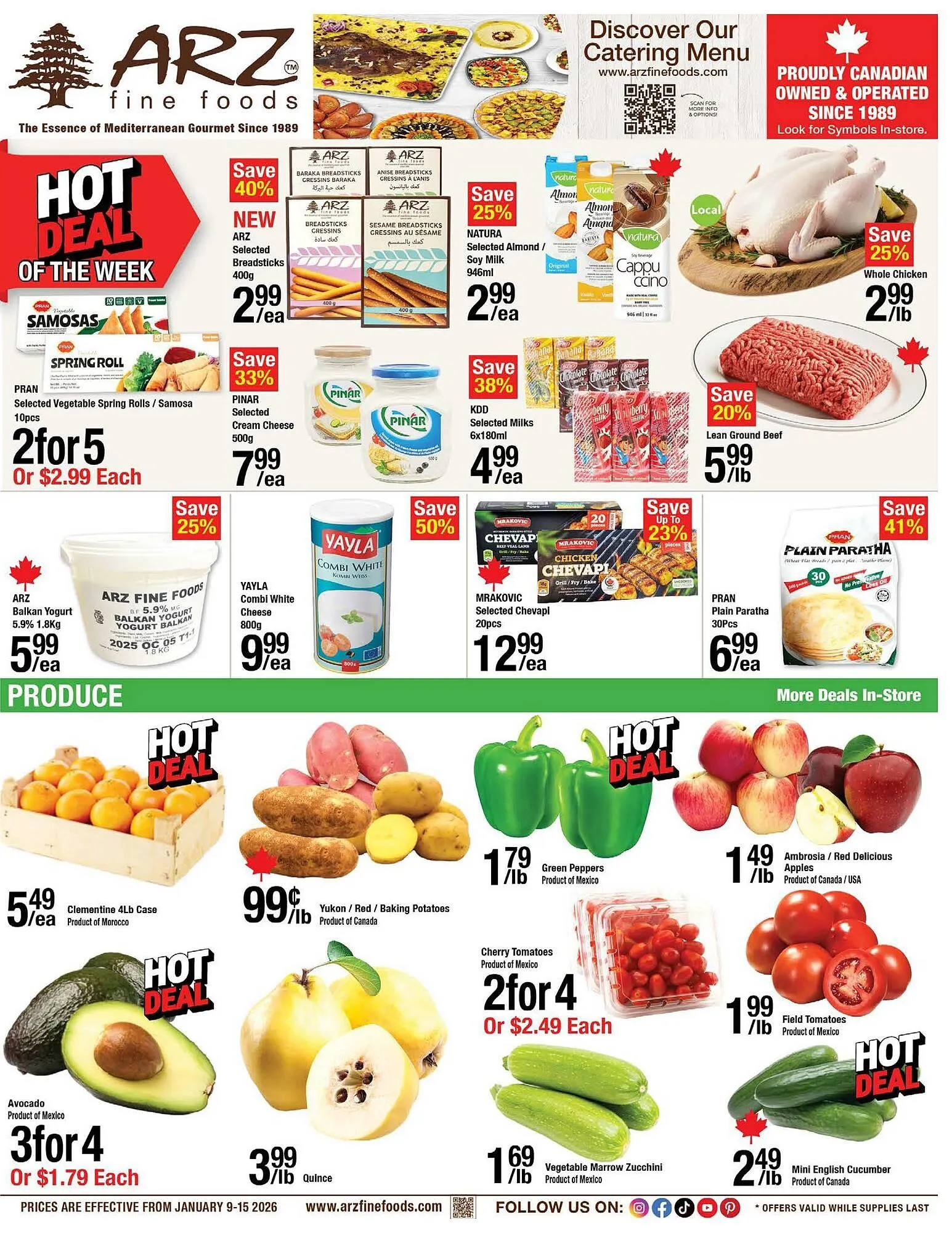 Arz Fine Foods flyer from January 9 to January 15 2026 - flyer page 1
