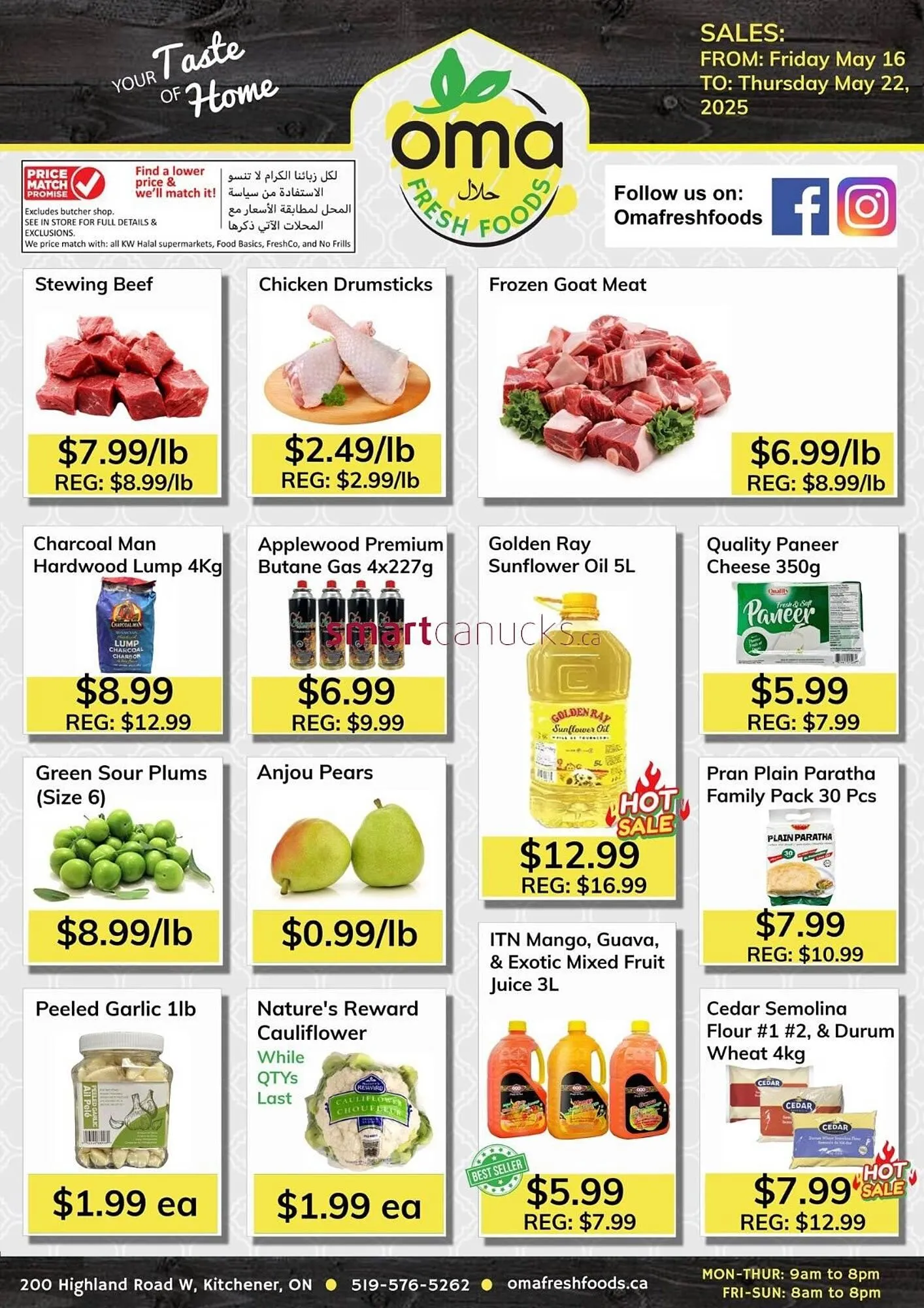 Oma Fresh Foods flyer from May 16 to May 22 2025 - flyer page 1