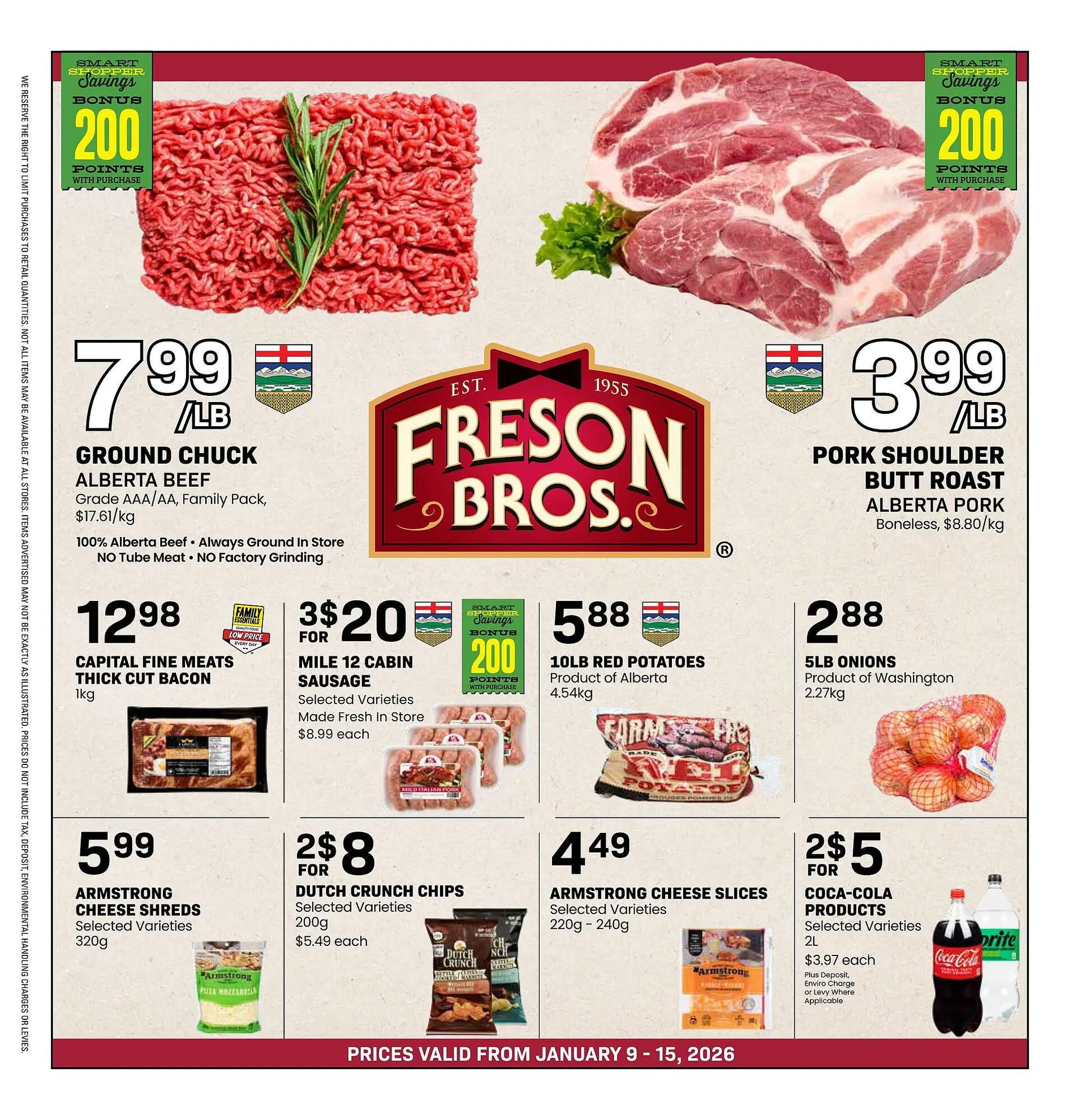 Freson Bros flyer from January 9 to January 15 2026 - flyer page 1
