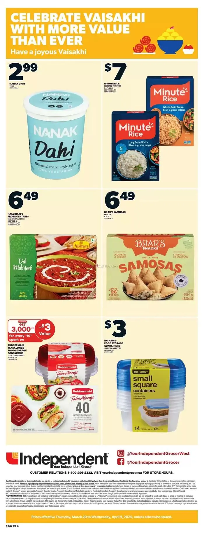 Independent Grocer weeky flyer from March 20 to April 9 2025 - flyer page 4