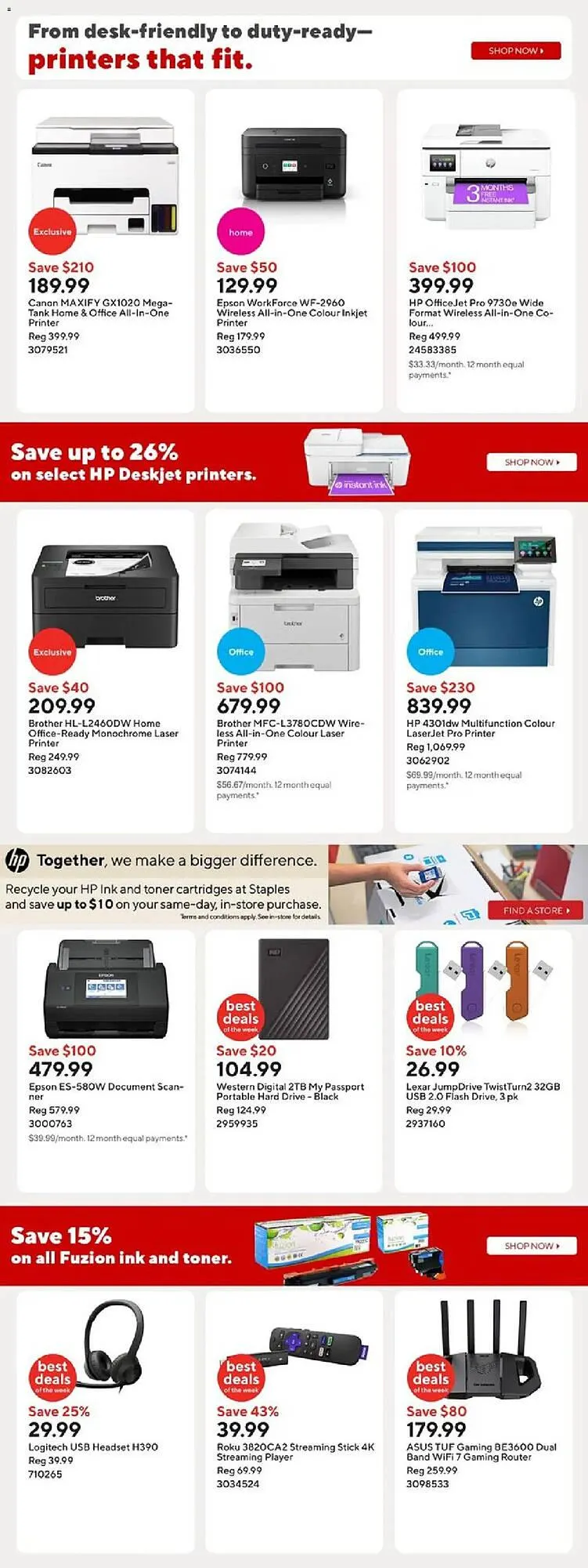 Staples flyer from October 24 to October 31 2025 - flyer page 9