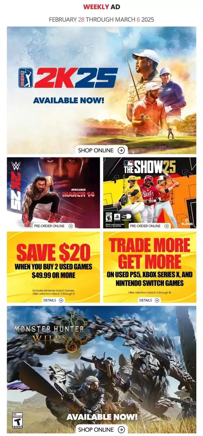 Game Stop Weekly ad - 1