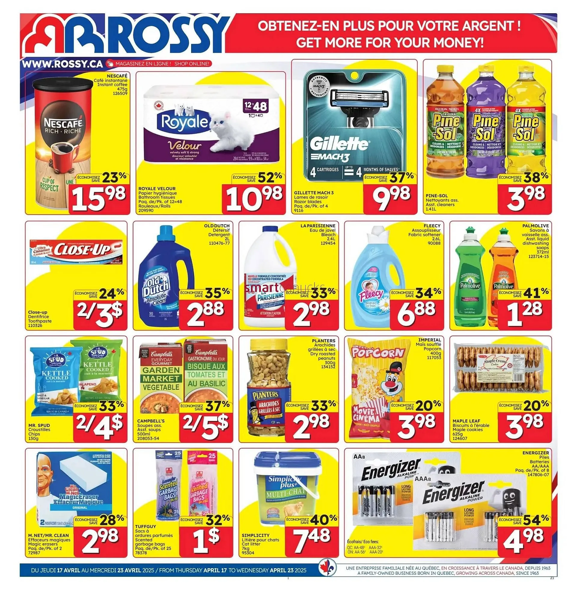 Rossy flyer from April 17 to April 23 2025 - flyer page 1