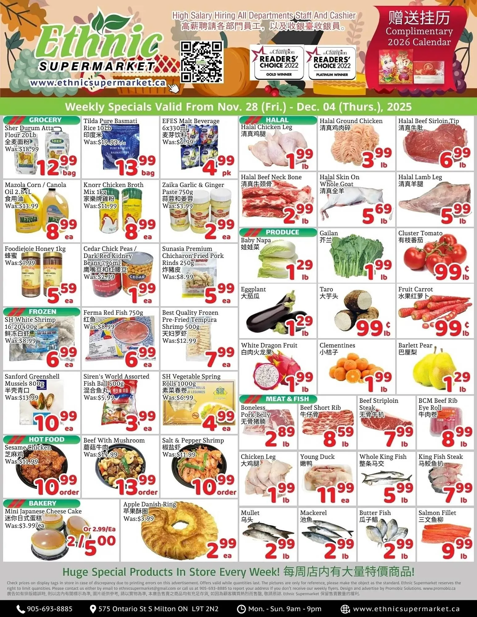 Ethnic Supermarket flyer from November 28 to December 4 2025 - flyer page 1