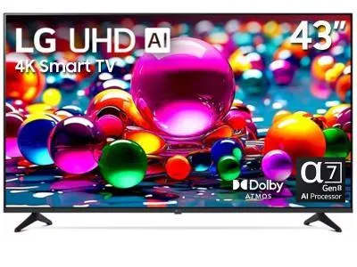 43" LG 43UA7700PUB Class LG UHD AI UA77 4K Smart TV 2025