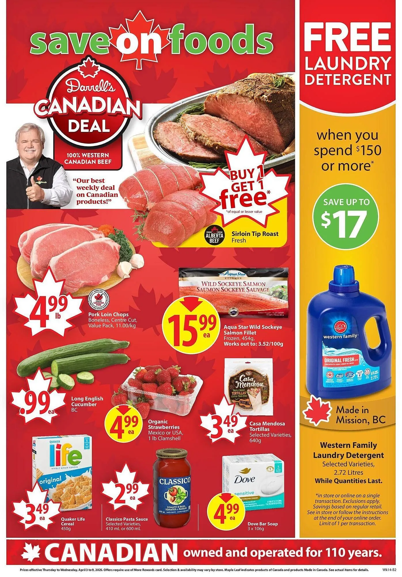 Save on Foods flyer from April 3 to April 10 2025 - flyer page 1