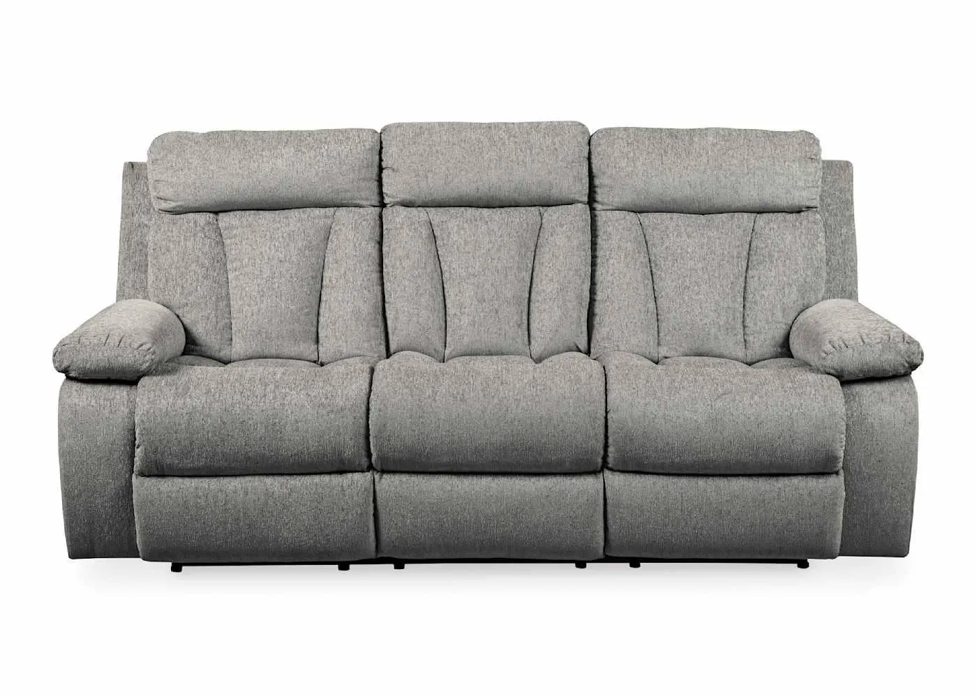 Mitchiner Reclining Sofa with Drop Table - Fog