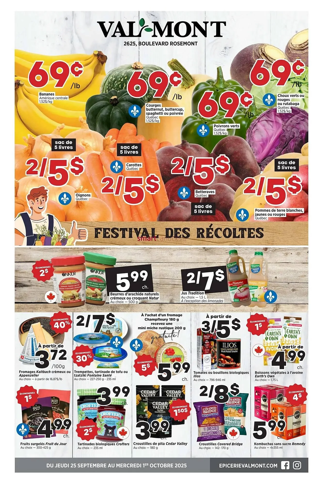Val-Mont flyer from September 25 to October 8 2025 - flyer page 1
