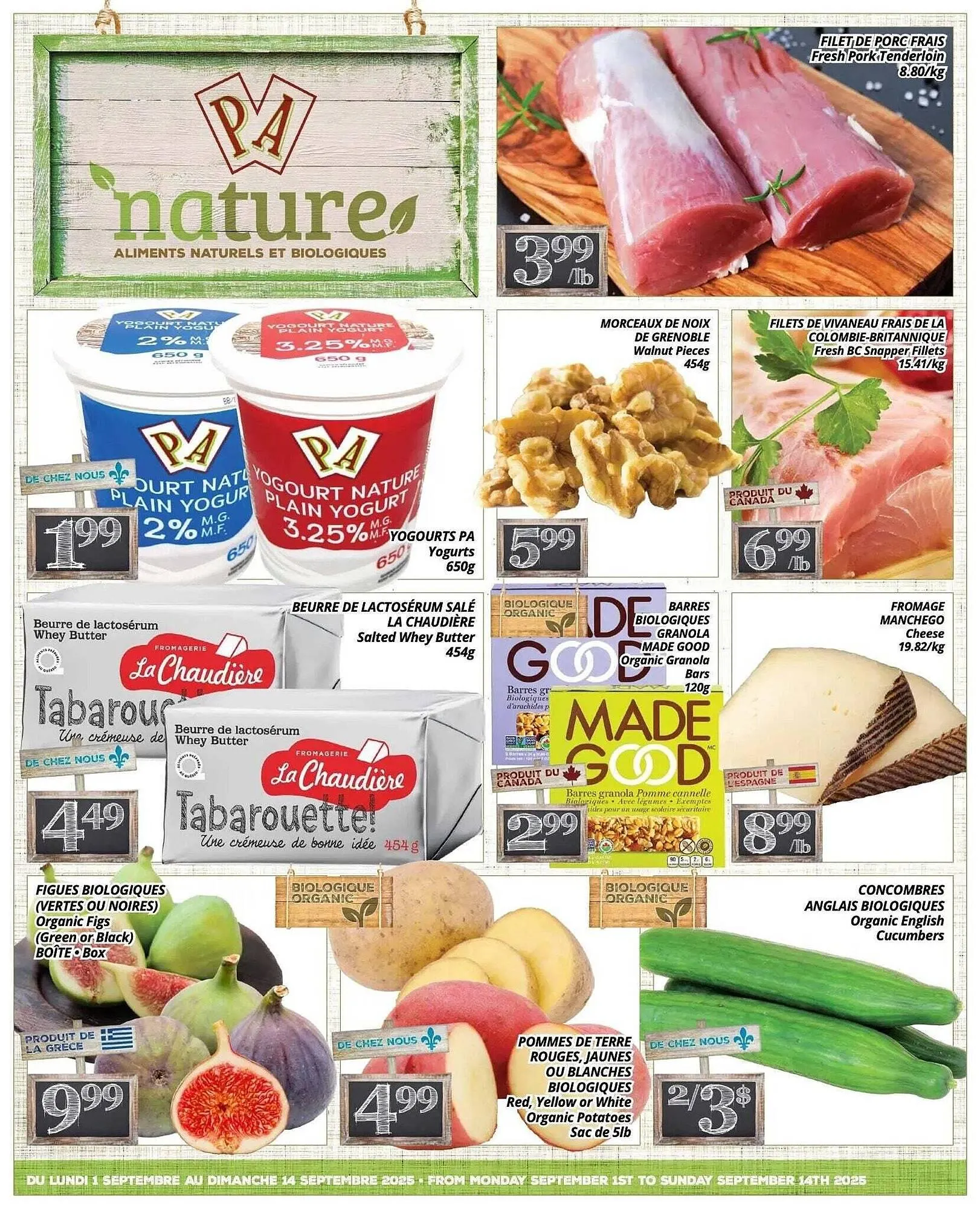 Supermarché PA flyer from September 1 to September 14 2025 - flyer page 1