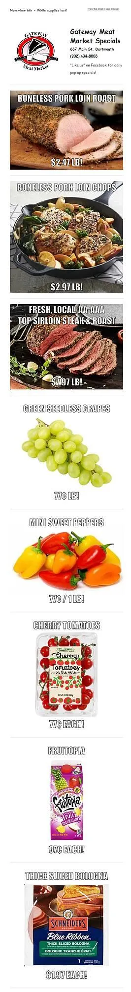 Grocery Gateway flyer from November 6 to November 12 2025 - flyer page 1