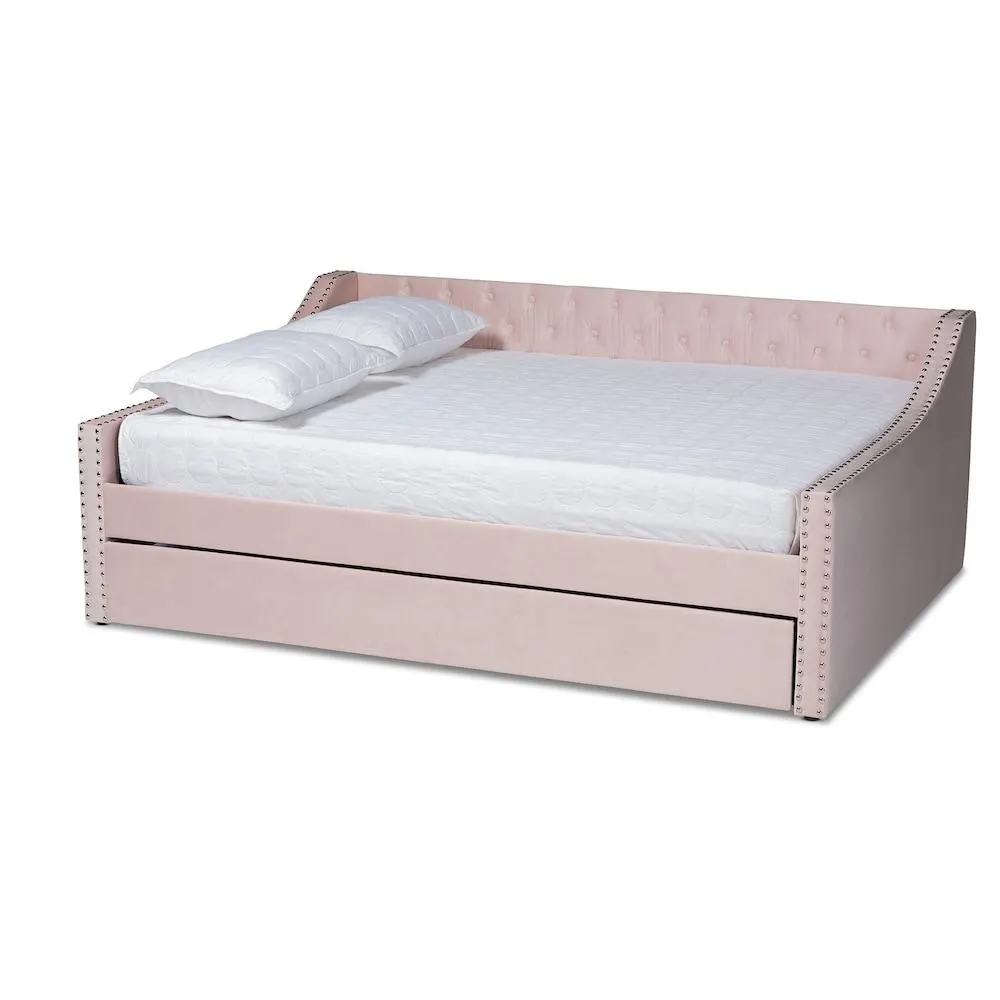Raphael Full Daybed with Trundle in Pink