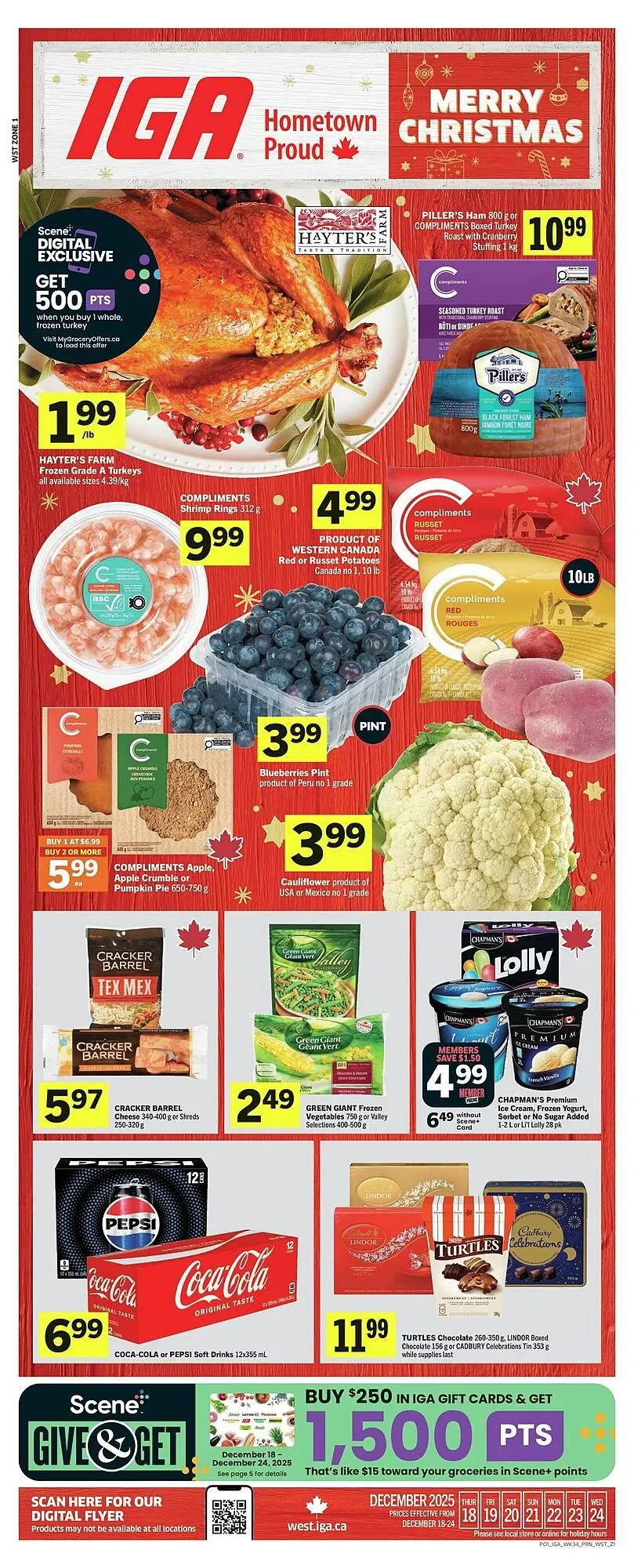IGA flyer from December 18 to December 25 2025 - flyer page 1