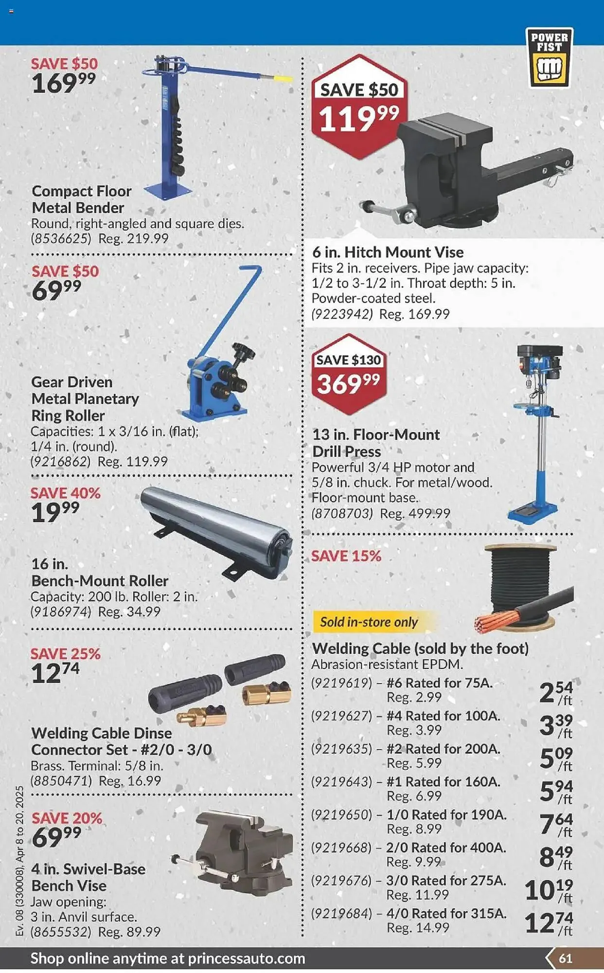 Princess Auto flyer from April 8 to April 20 2025 - flyer page 67