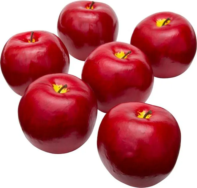 Foam Apples Props, Red, 3.5-in, 6-pk, Indoor/Outdoor Decoration for Thanksgiving