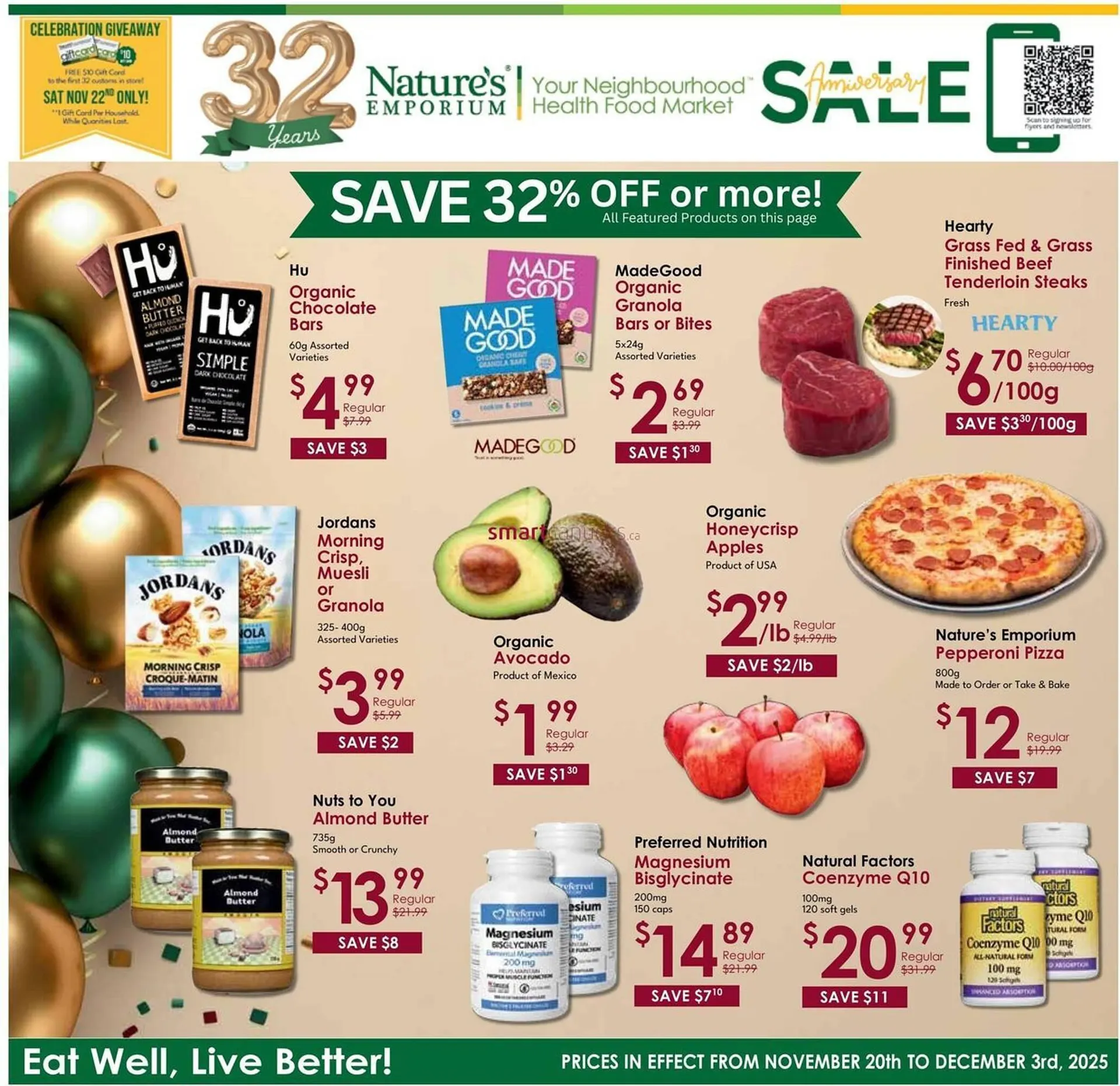 Nature's Emporium flyer from November 20 to December 3 2025 - flyer page 1