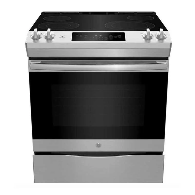 GE Cuisinière 30 po Inox Électrique Vitrocéramique - JCSS630SMSS GE